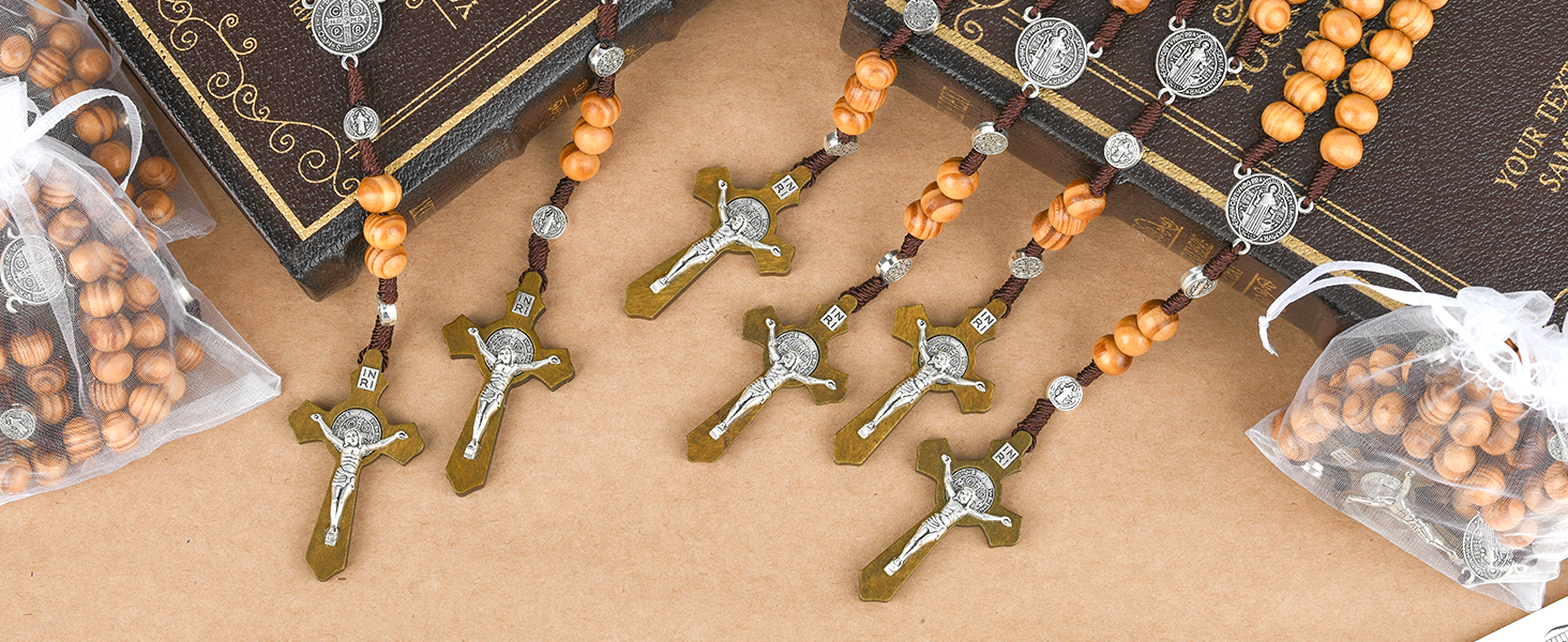 Amazon.com: JUXINGDAZYF Rosary 24 Pack Handmade Wooden Rosarios
