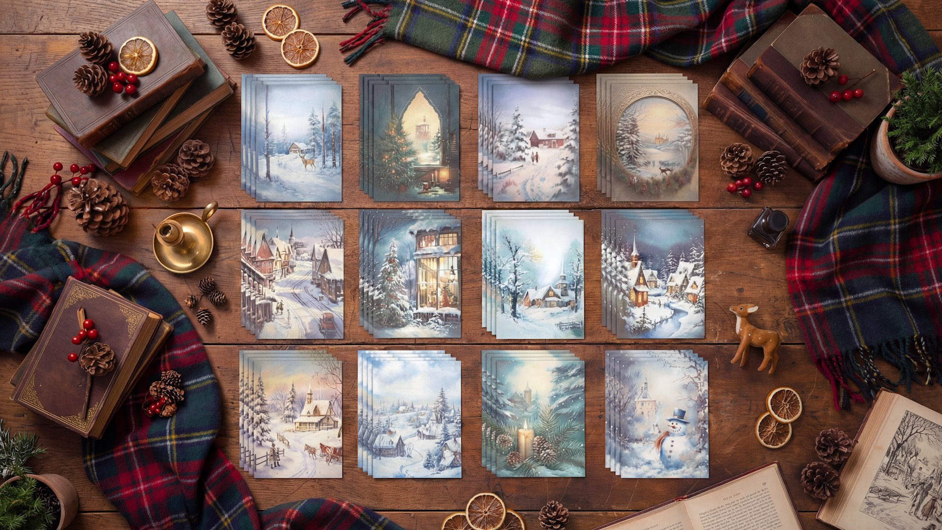 Amazon.com: PerKoop 48 Sheets Vintage Christmas Decoupage Paper