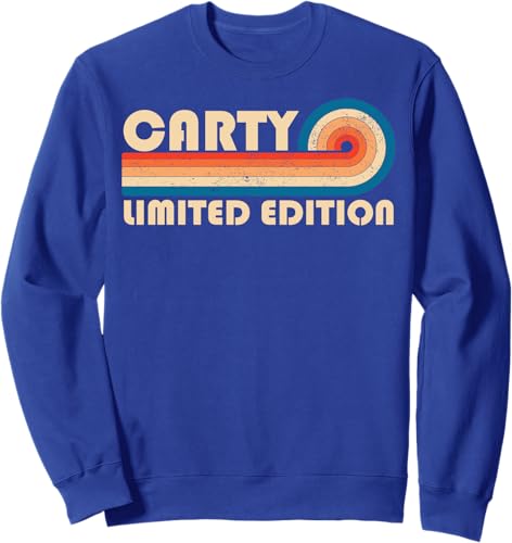 Miniatura 3 de CARTY Surname Retro Vintage 80s 90s Birthday Reunion Sweatshirt