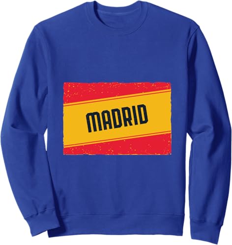 Miniatura 4 de España Spanish Flag Distressed Spain Madrid Sweatshirt