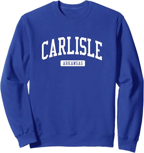 Miniatura 4 de Carlisle Arkansas AR Vintage Athletic Sports Design Sweatshirt Black,Navy Blue,Dark Heather Grey,Royal Blue