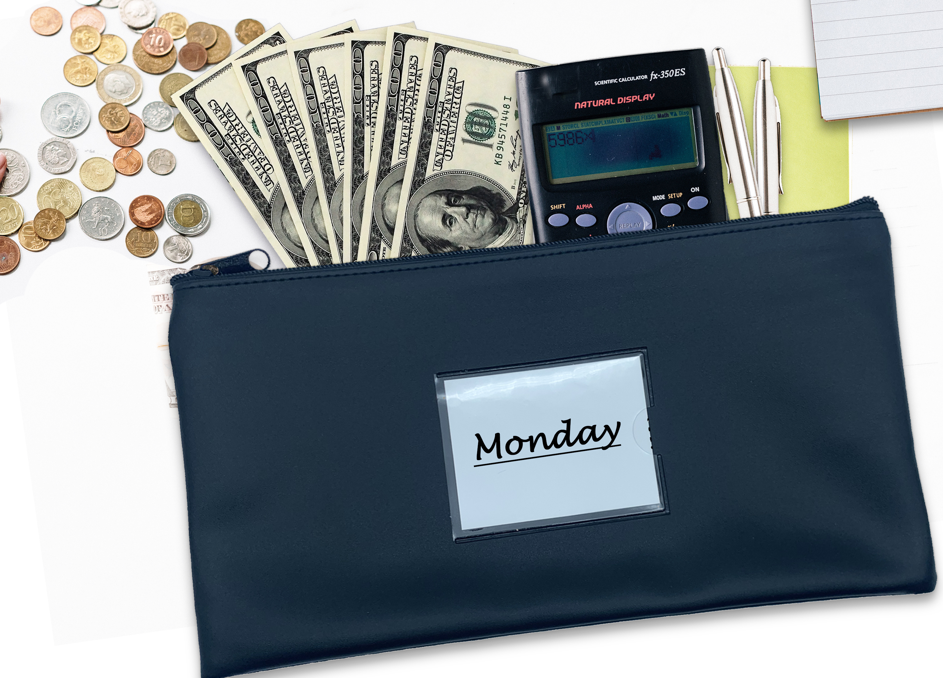 2Pcs Zipper Bill Bags Money Bags Bank Deposit Money Bags With Zipper PU Leather Bill Storage Bags 34e8d2a0 E26f 451c 8038 C741b83800e5.f90202609b4c29d6c2cde512d28fe469 - View #9