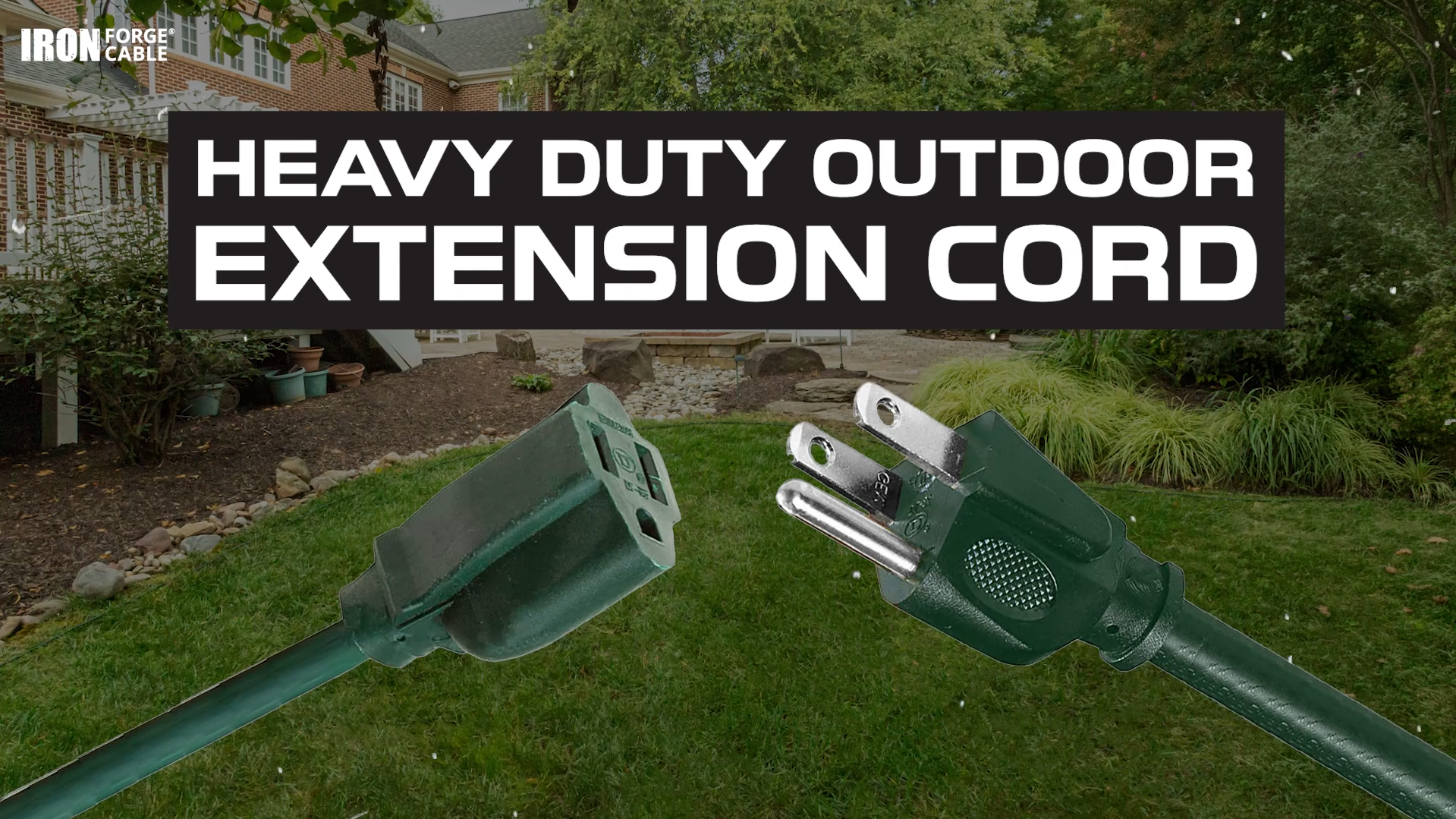 ★英国FLEXTEC★カセット式フライリール★＃５/７番★コートランドと同等品★ Iron Forge Cable 20 Foot Outdoor Extension Cord, 16/3 Green 20