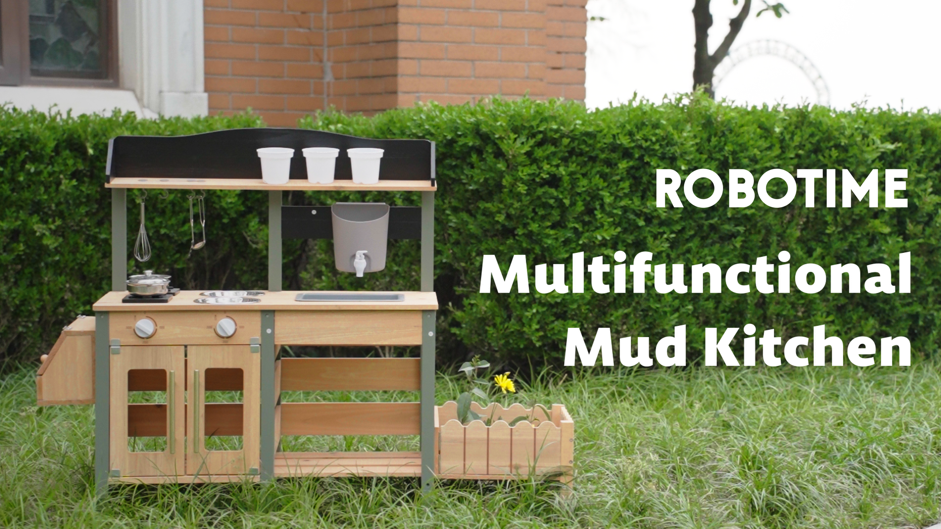 Amazon.com: ROBOTIME Mud Kitchen for Kids Outdoor, Wood Outdoor