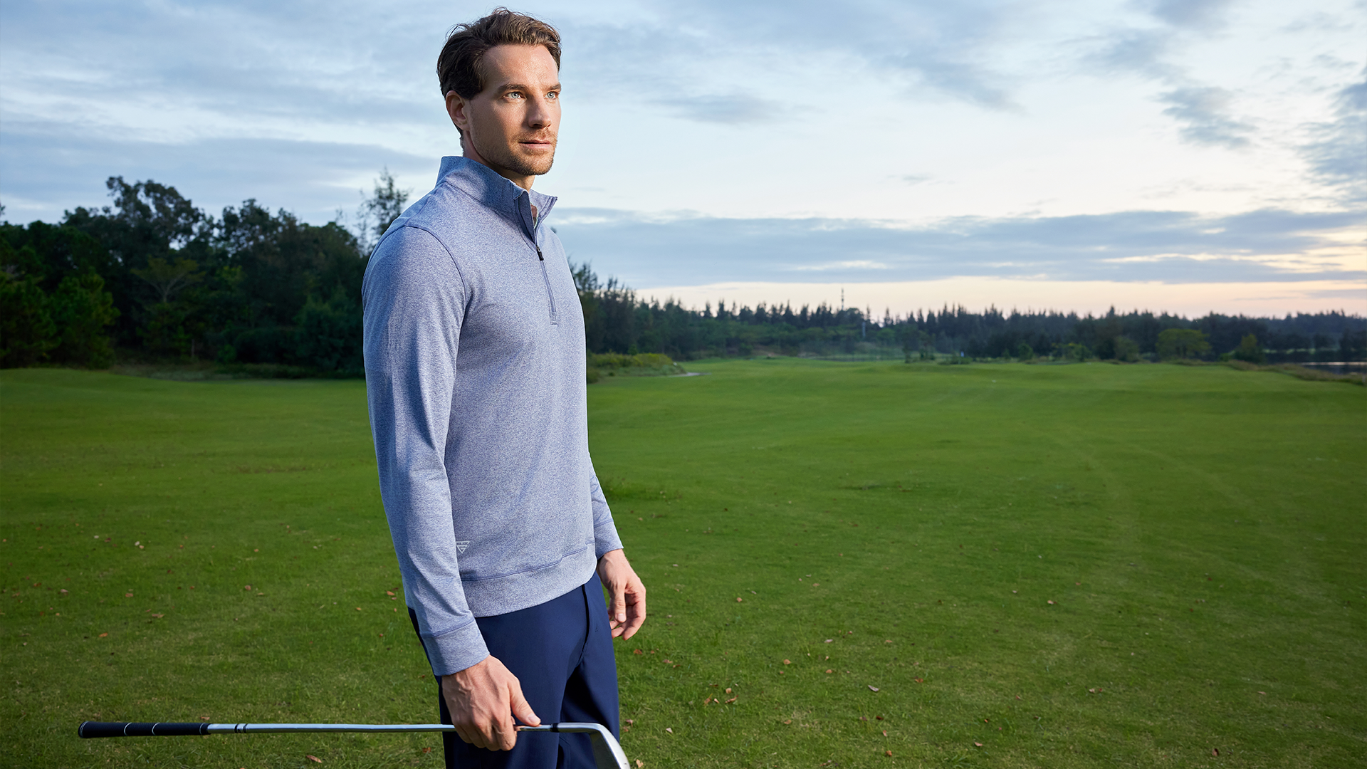 Amazon.com: MICHEL ROUEN Golf Quarter Zip Pullover Men Moisture