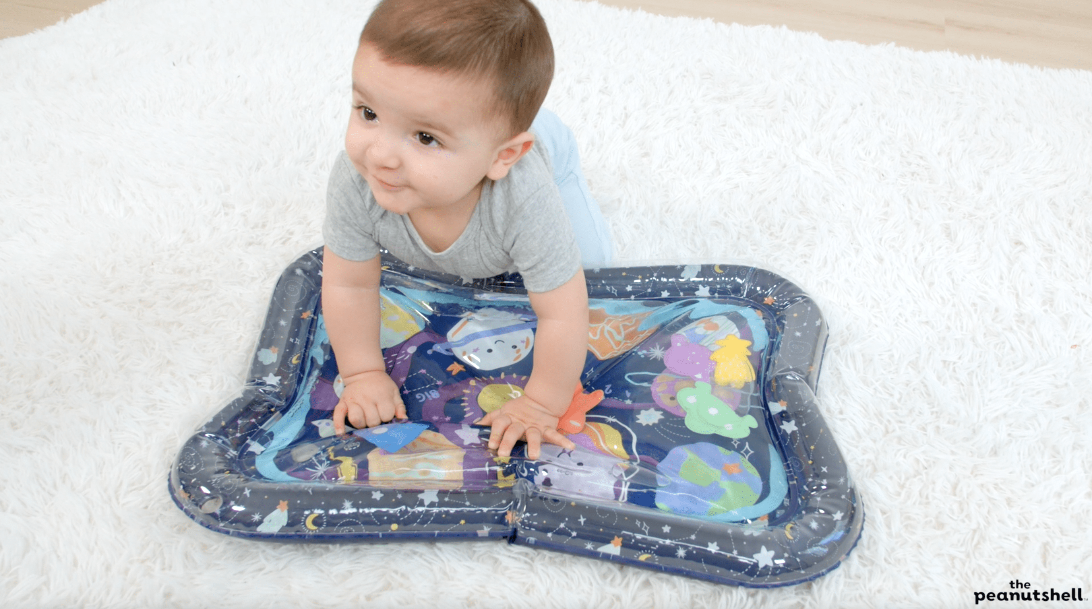 The Peanutshell Tummy Time Water Play Mat Girls or Boys - High