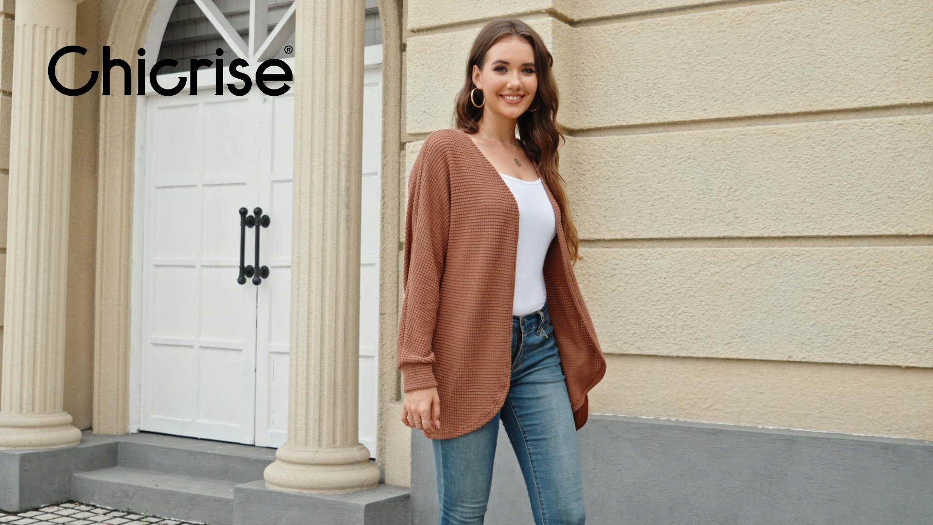 Damen Strickjacke Offen - Leichter Cardigan Mit Taschen Für Herbst & Winter