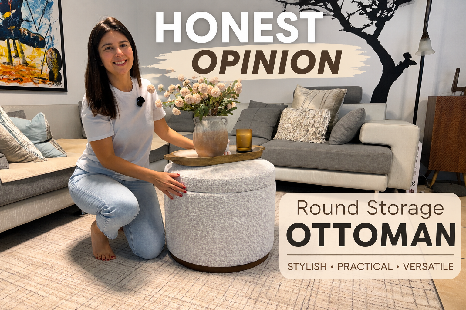 EVERYTHING you need to know BEFORE buying this ROUND OTTOMAN