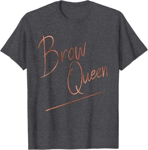 Miniatura 30 de Brow Queen Ombre - Camiseta de escritura a mano, regalo para artista de maquillaje, Negro, S Negro,Azul Marino,Blanco,Plateado,Marrón,Limón,Jaspeado
