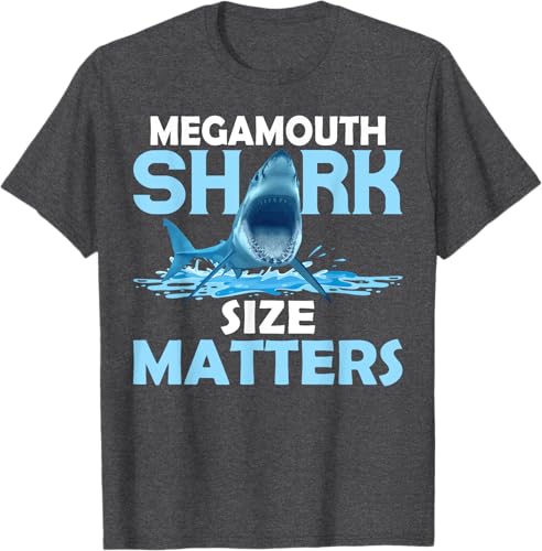 Miniatura 9 de Mega Shark Size Matter Fun Shark Puns T-Shirt Black,Navy Blue,Asphalt Grey,Brown,Olive Green,Dark Heather Grey,Heather Grey,Heather
