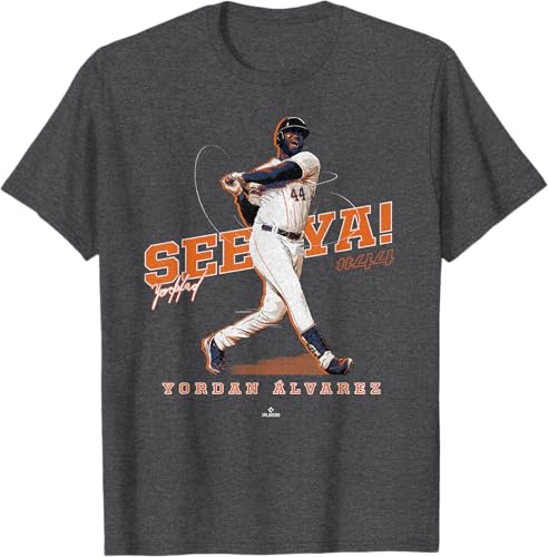 Miniatura 6 de See Ya! Yordan Alvarez Houston MLBPA T-Shirt Black,Navy Blue,Dark Heather Grey,Heather Grey,Orange