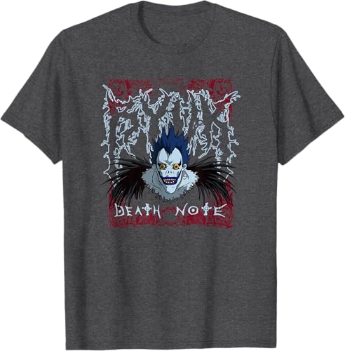 Miniatura 6 de Death Note Heavy Metal Shinigami Ryuk Anime T-Shirt Black,Navy Blue,Asphalt Grey,Dark Heather Grey