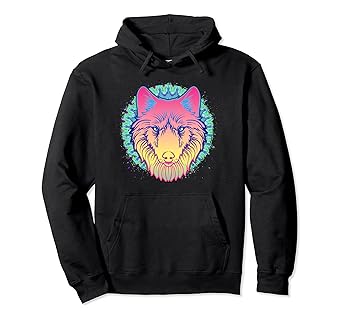 trippy wolf hoodie