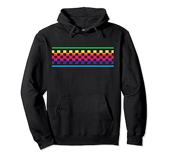 rainbow checkerboard hoodie