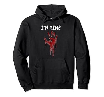 im fine halloween hoodie