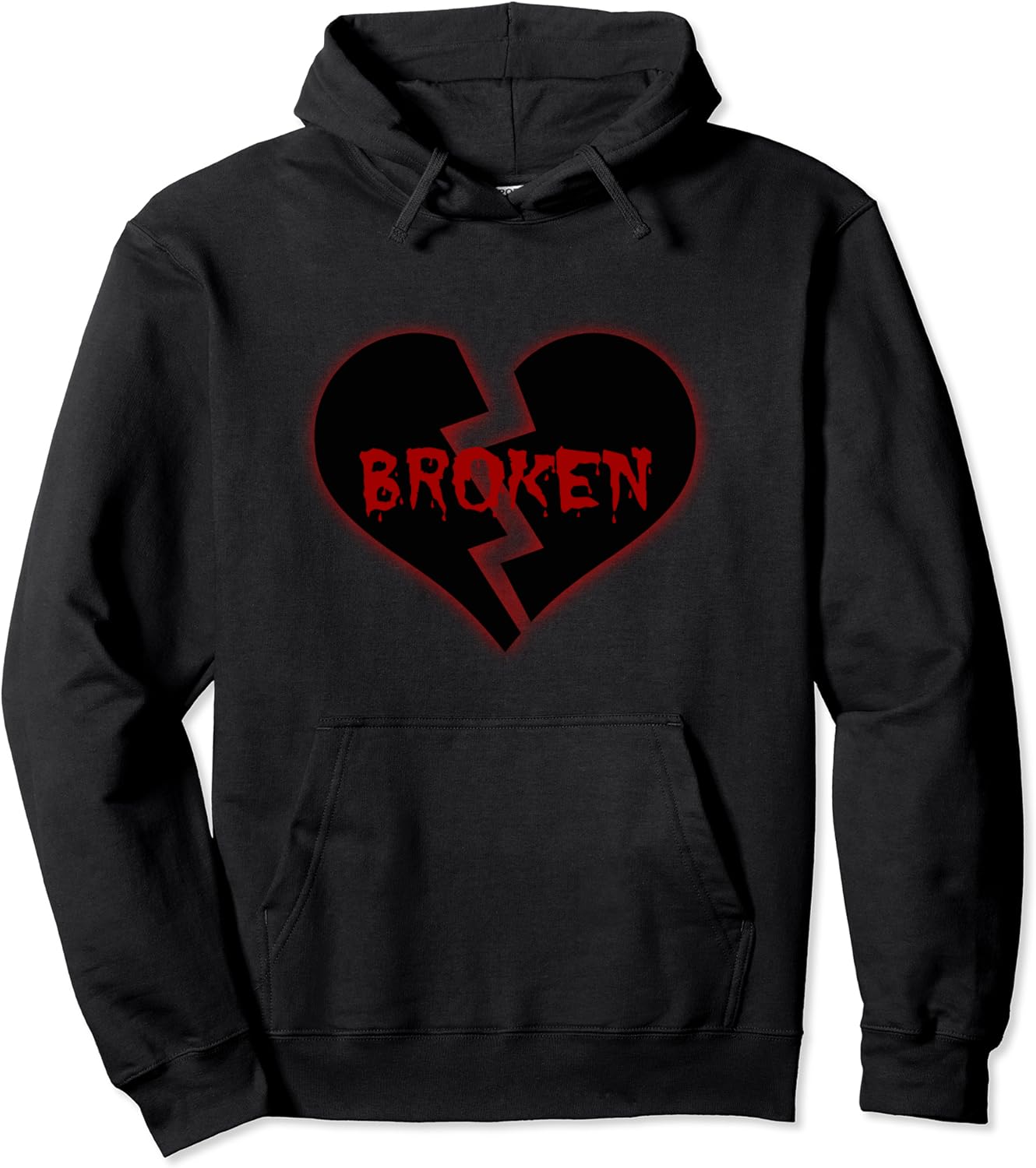 Black hoodie with heart Clearance