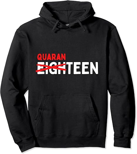 Amazon Eighteen Quaranteen 18歳の誕生日 ティーンエイジャー ハッピーバースデー パーカー トレーナー パーカー 通販
