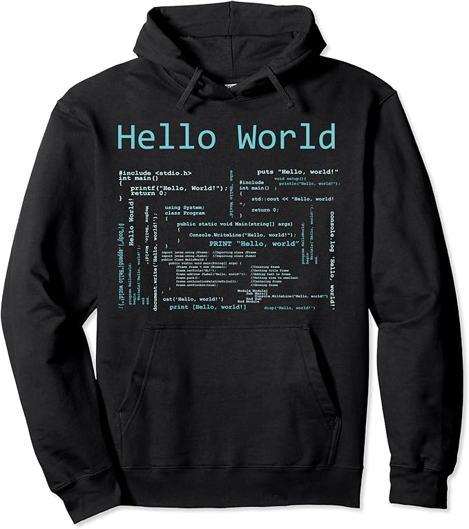 Hello World - Computer Programming Languages Hoodie