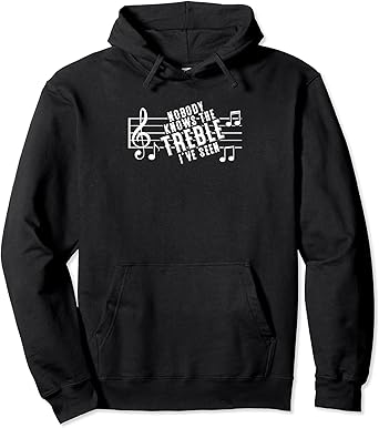 Amazon Com Nobody Knows The Treble Funny Song Lyrics Trouble Pun Music Pullover Hoodie Clothing Shoes Jewelry