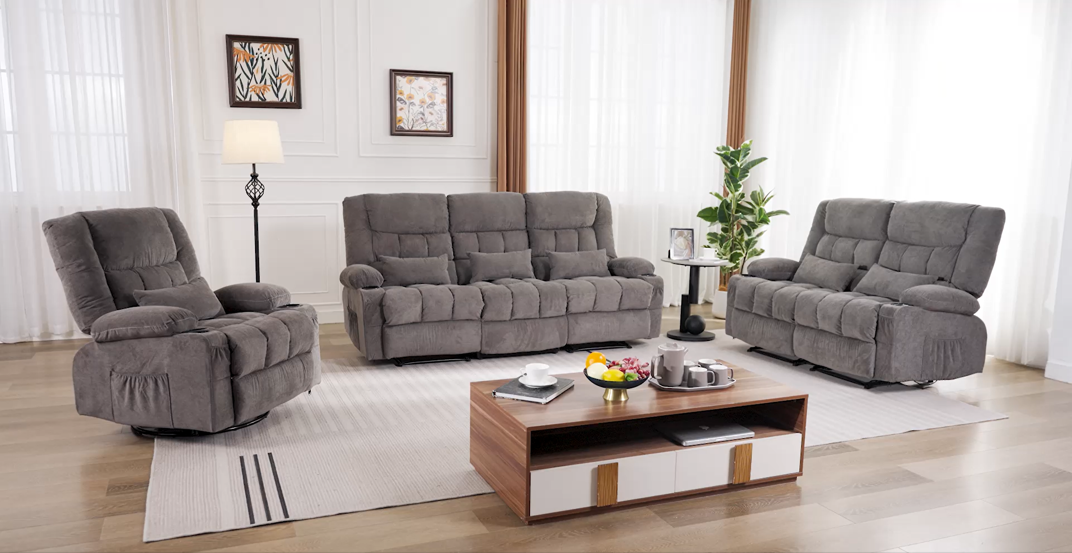 Amazon.com: MAHOMICO Recliner Loveseat with Cup Holders for Living