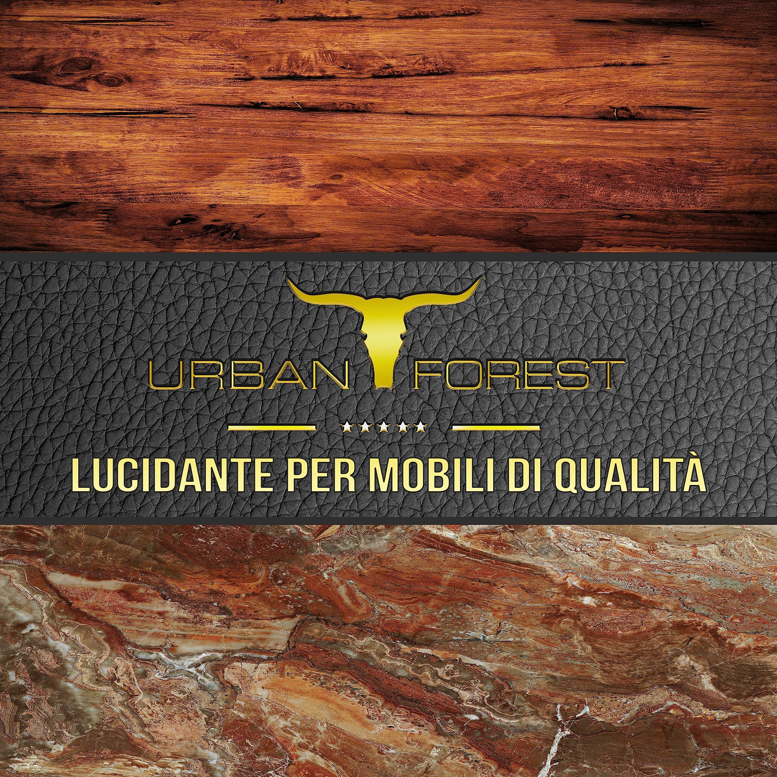 Cura dei mobili e protezione del legno per interni ed esterni | Olio per mobili e smalto per legno | Detergente per legno e detergente per mobili in legno | Lucidante per mobili URBAN FOREST (500ml)