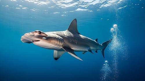 Large Predators In Deep Blue Ocean Sounds | Shark Swimming Ambience | Ocean FULL HD – vue 9