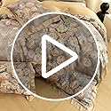 ECOCOTT Bedding 3-Piece Duvet Cover Queen Size – Silky Soft 100% Lyocell, Cooling & Breathable for Hot Sleepers, Ultra-Smooth with Modern Feathered Pattern, Moisture-Wicking