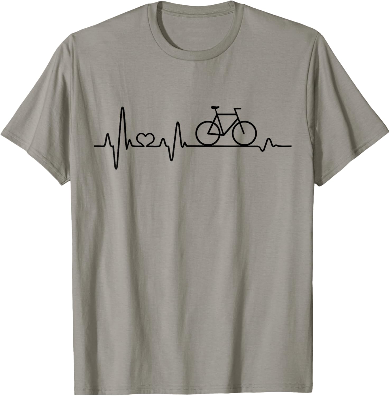 EKG Herzschlag Fahrradfahren Herz Puls Rad Rennrad Bike Fun T-Shirt