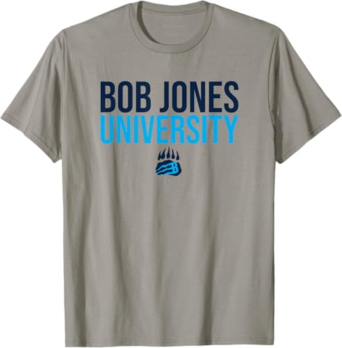 Bob Jones University Camiseta apilada Bruins, Gris