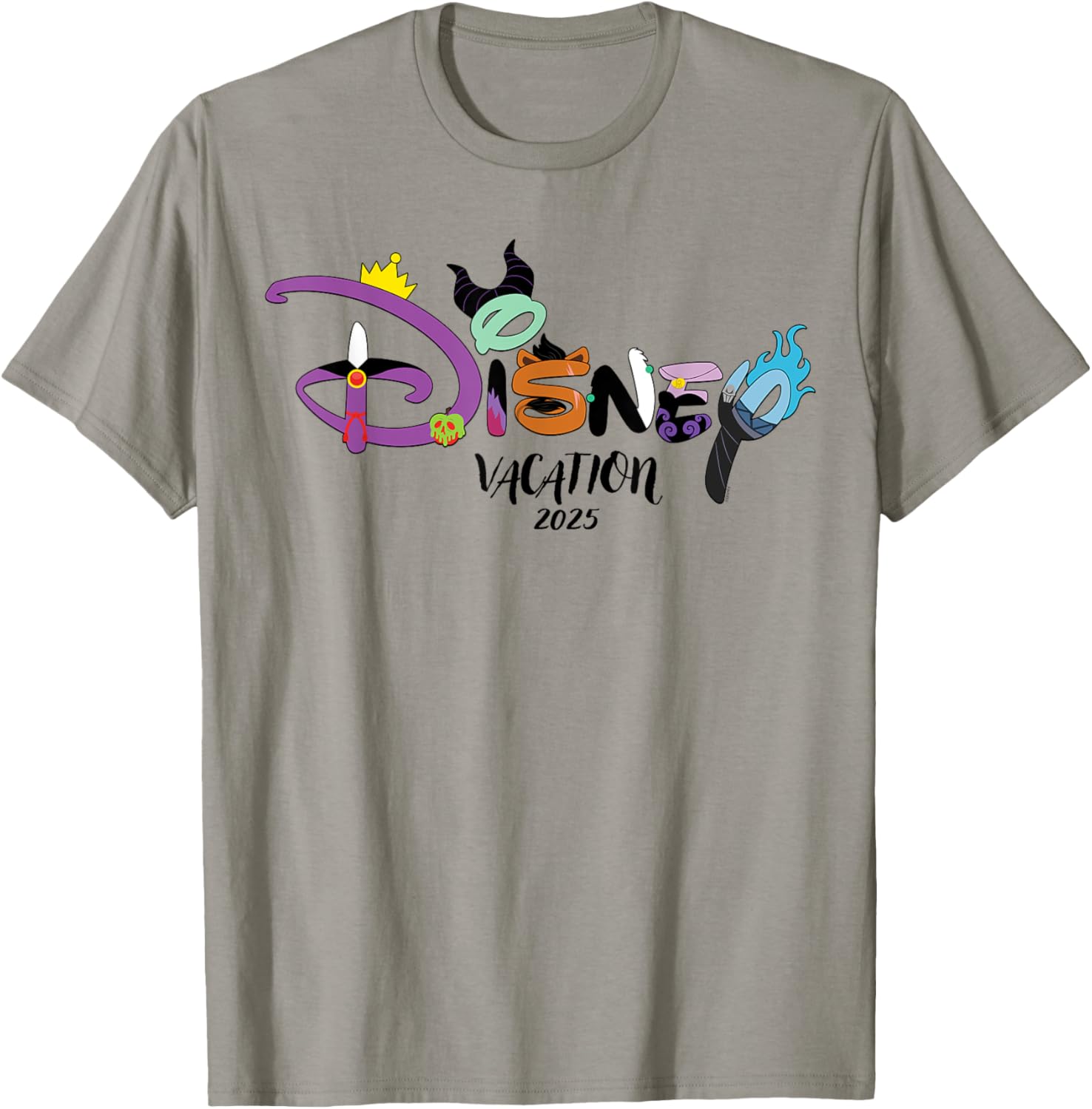 Disney Vacation 2025 Villains Logo Family Trip Matching T-Shirt