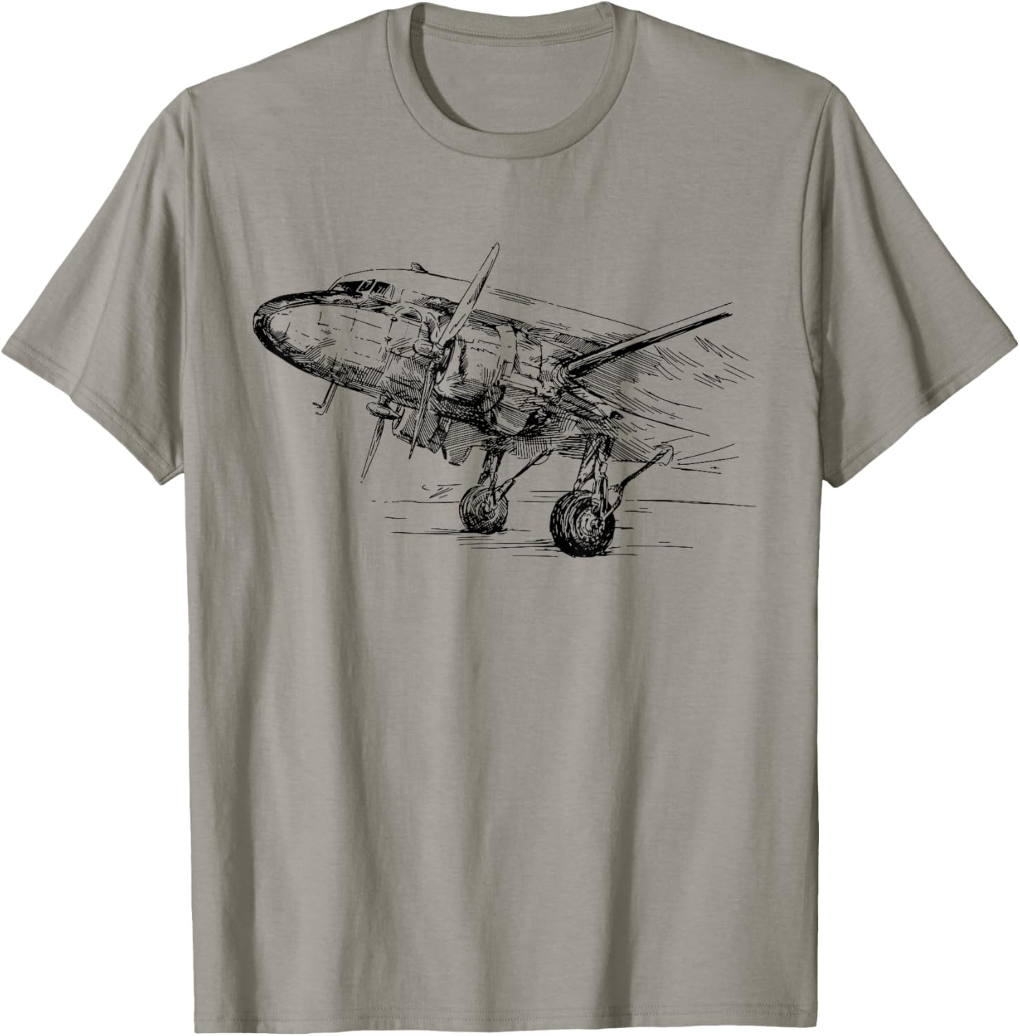 Vintage DC-3 Airplane For Men Husband Dad Grandfather T-Shirt