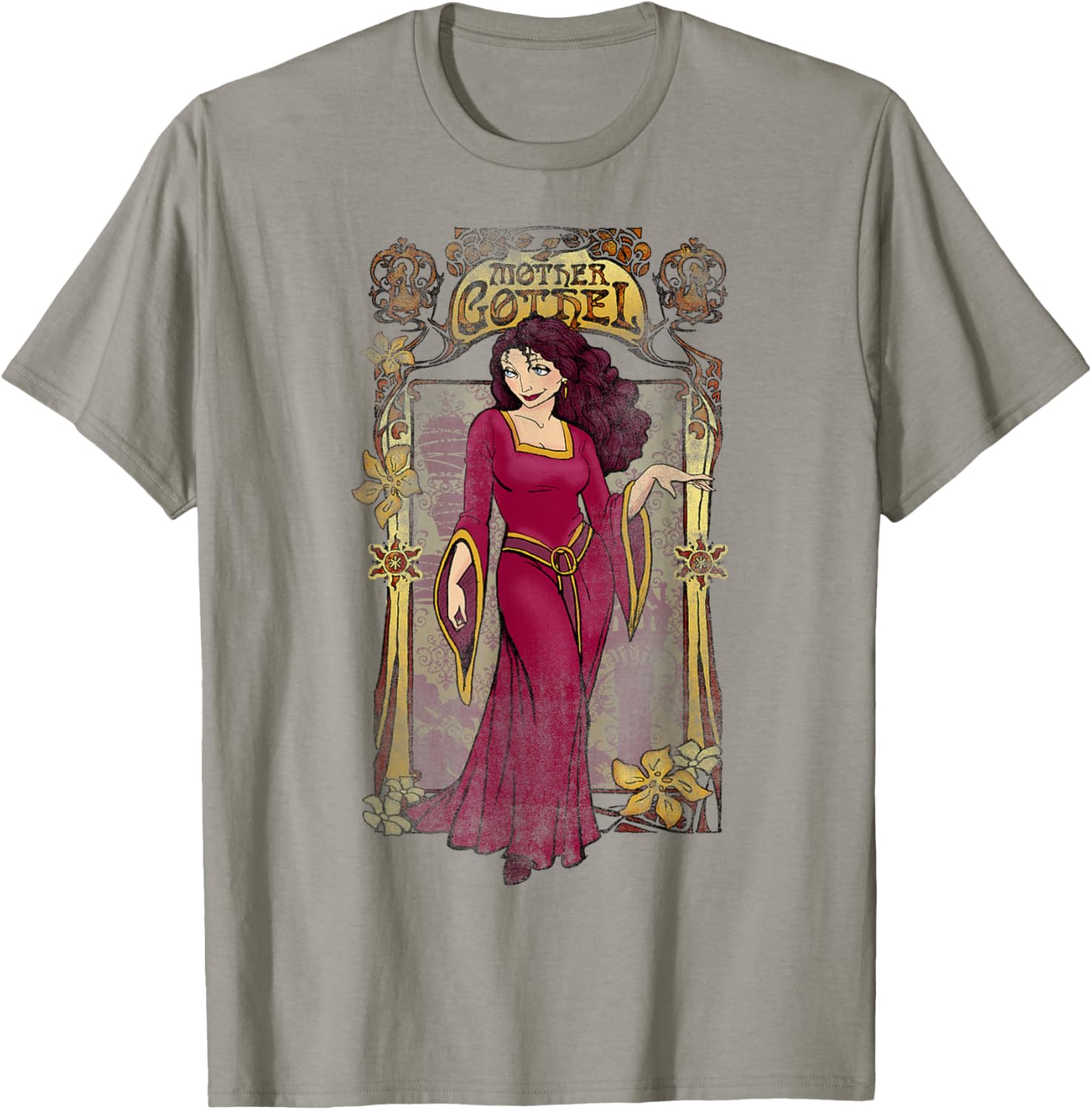Disney Tangled Mother's Day Mother Gothel Framed Portrait T-Shirt, gris, S