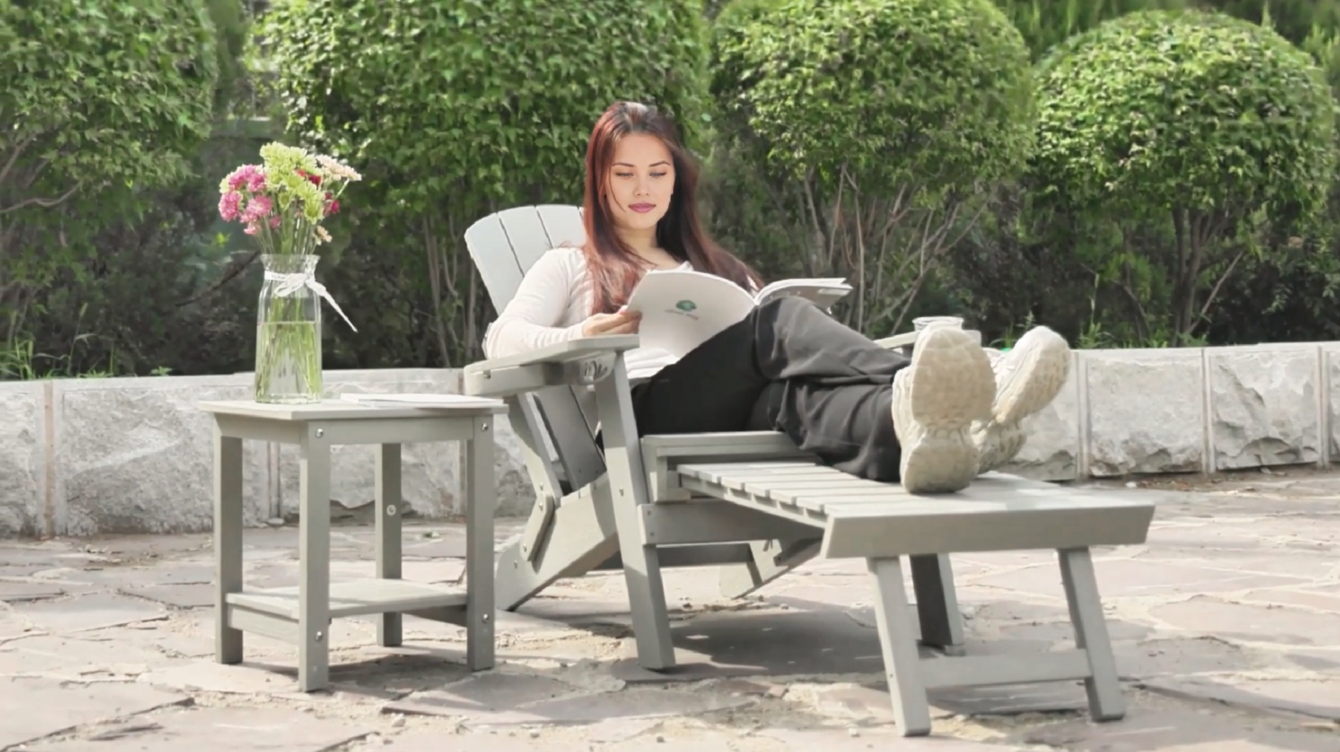 Amazon.com : YEFU Adjustable Adirondack Chair with Footrest, 5