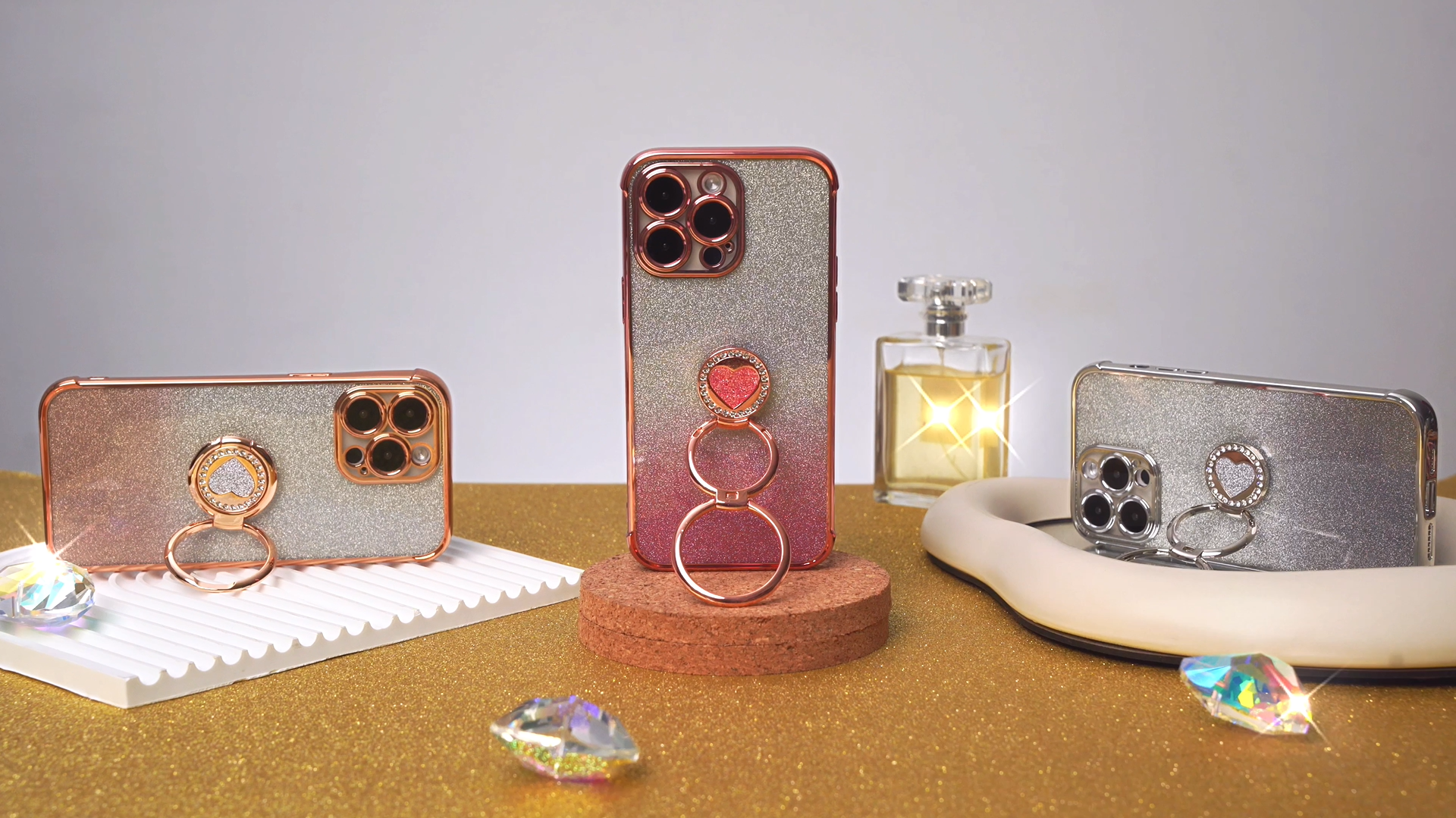 XYZ for iPhone 17 Pro Back Cover Case with Stand, Phone Case with