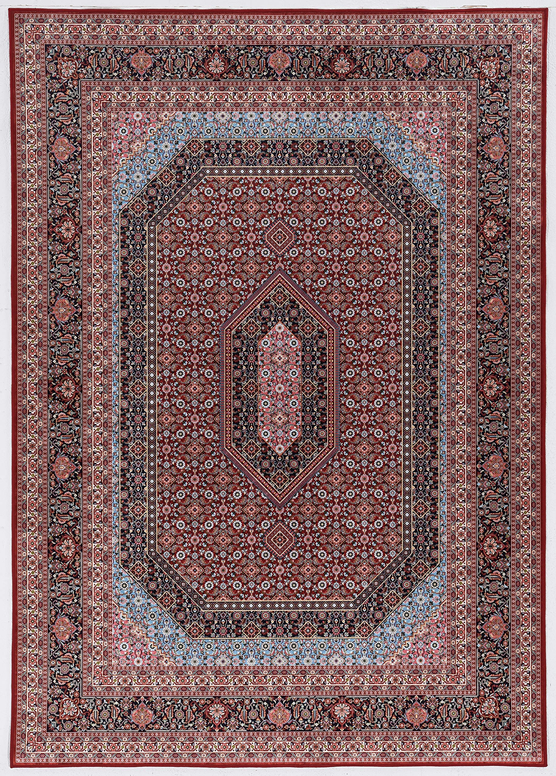 Linon Home Decor Products Honora Manai Red Blue 22 x 32 Accent Rug