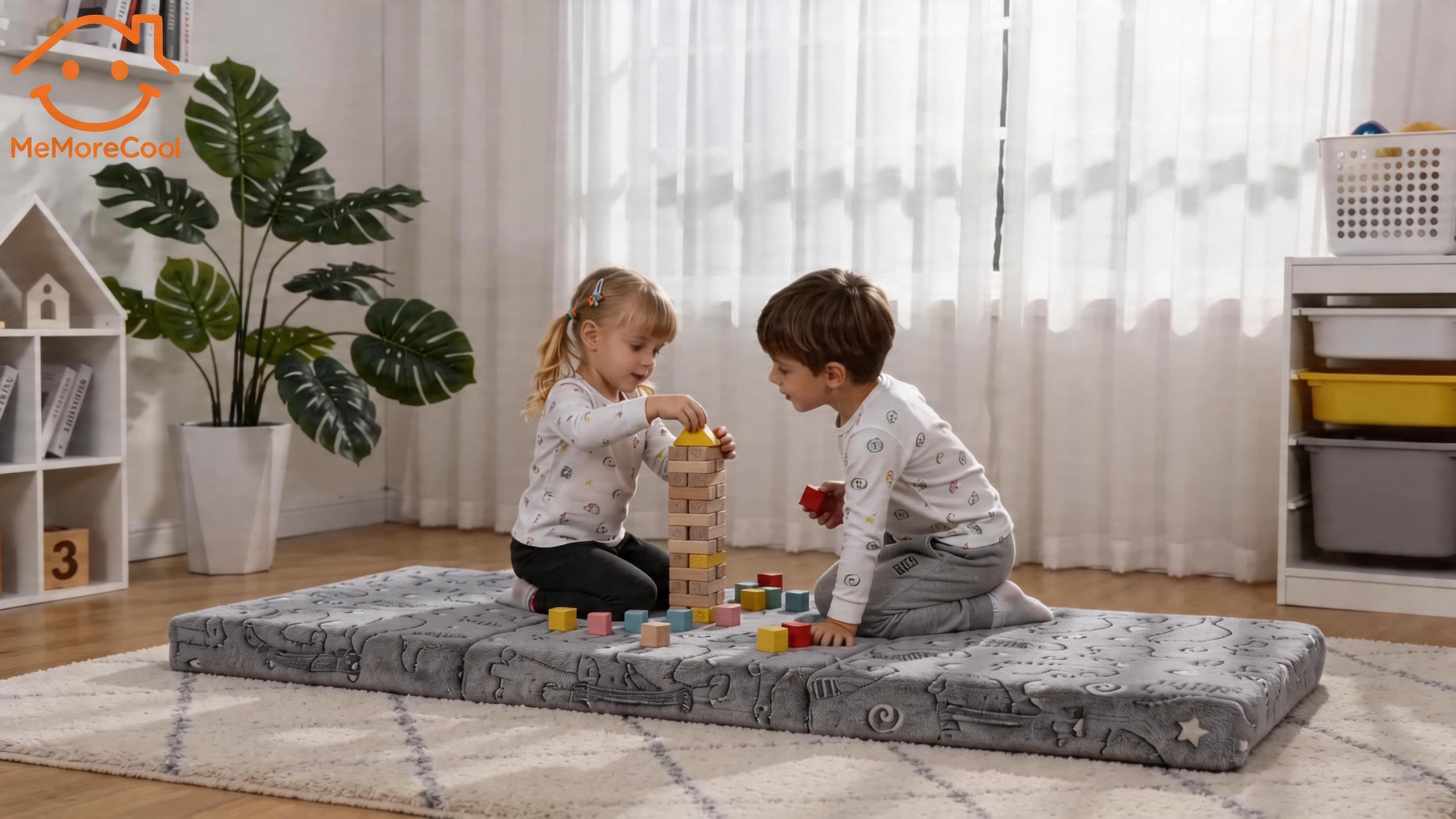 Amazon.com: MeMoreCool Glow Star Kids Foldable Floor Mattress Mat