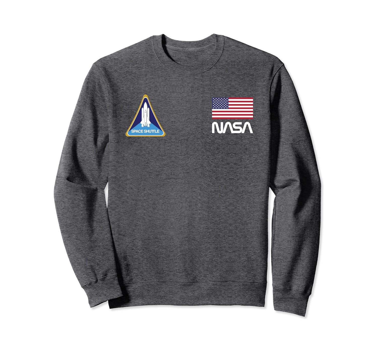 nasa flag discovery spaceship mens hoodie