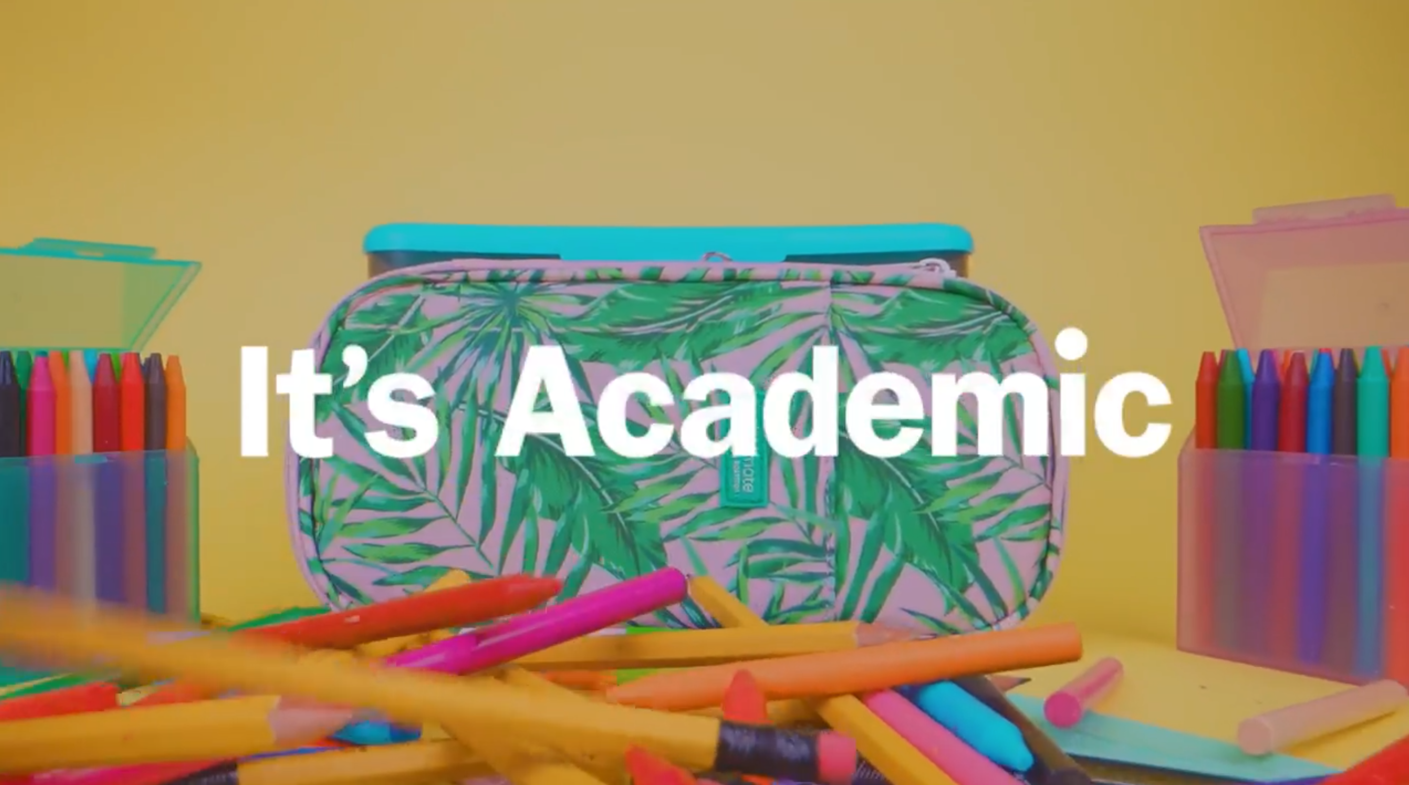 Amazon.com : It's Academic Crayon Box with Hinged Lid and Snap