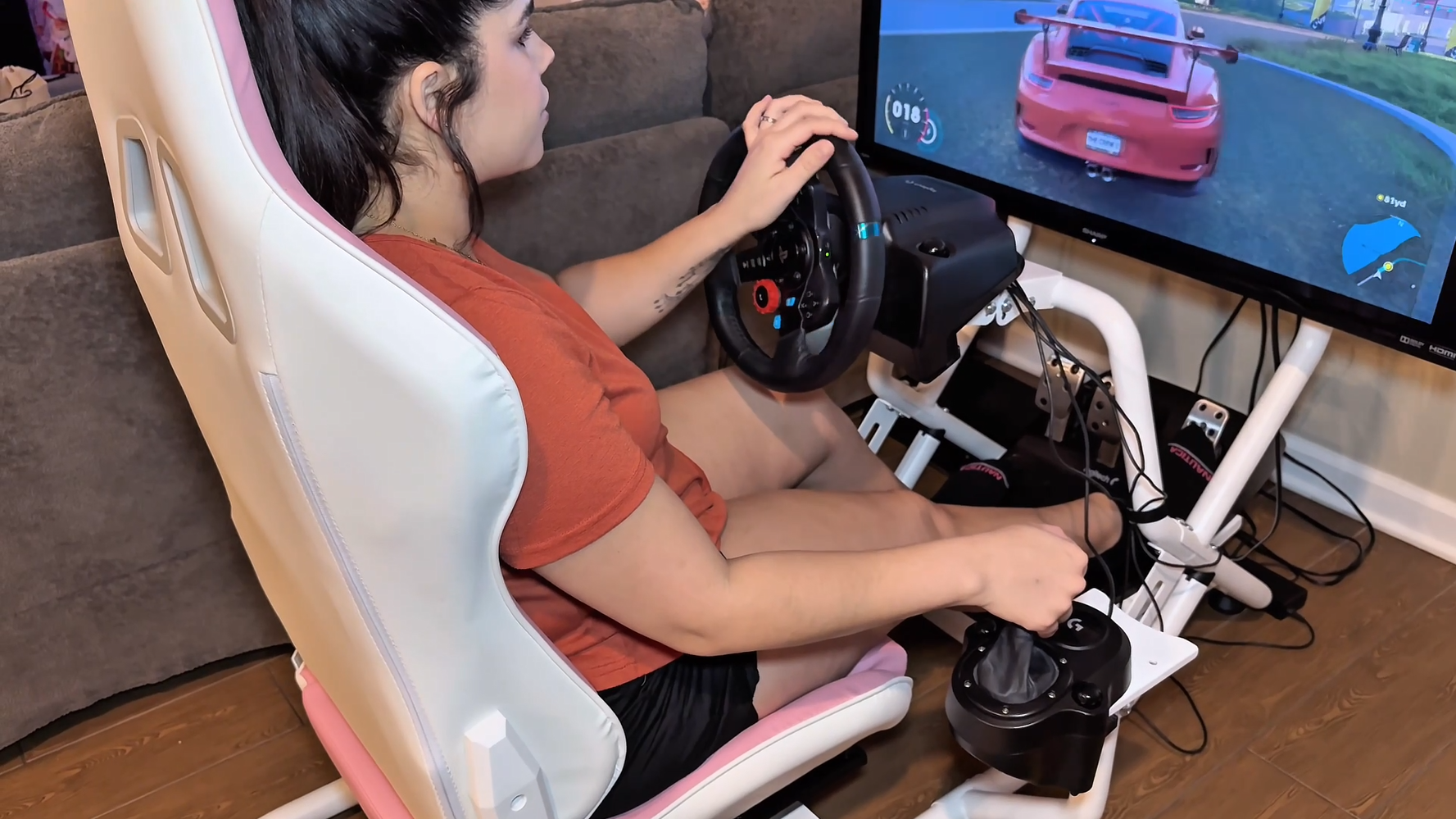 Amazon.com: ARES WING Sim Racing Cockpit with Monitor Mount