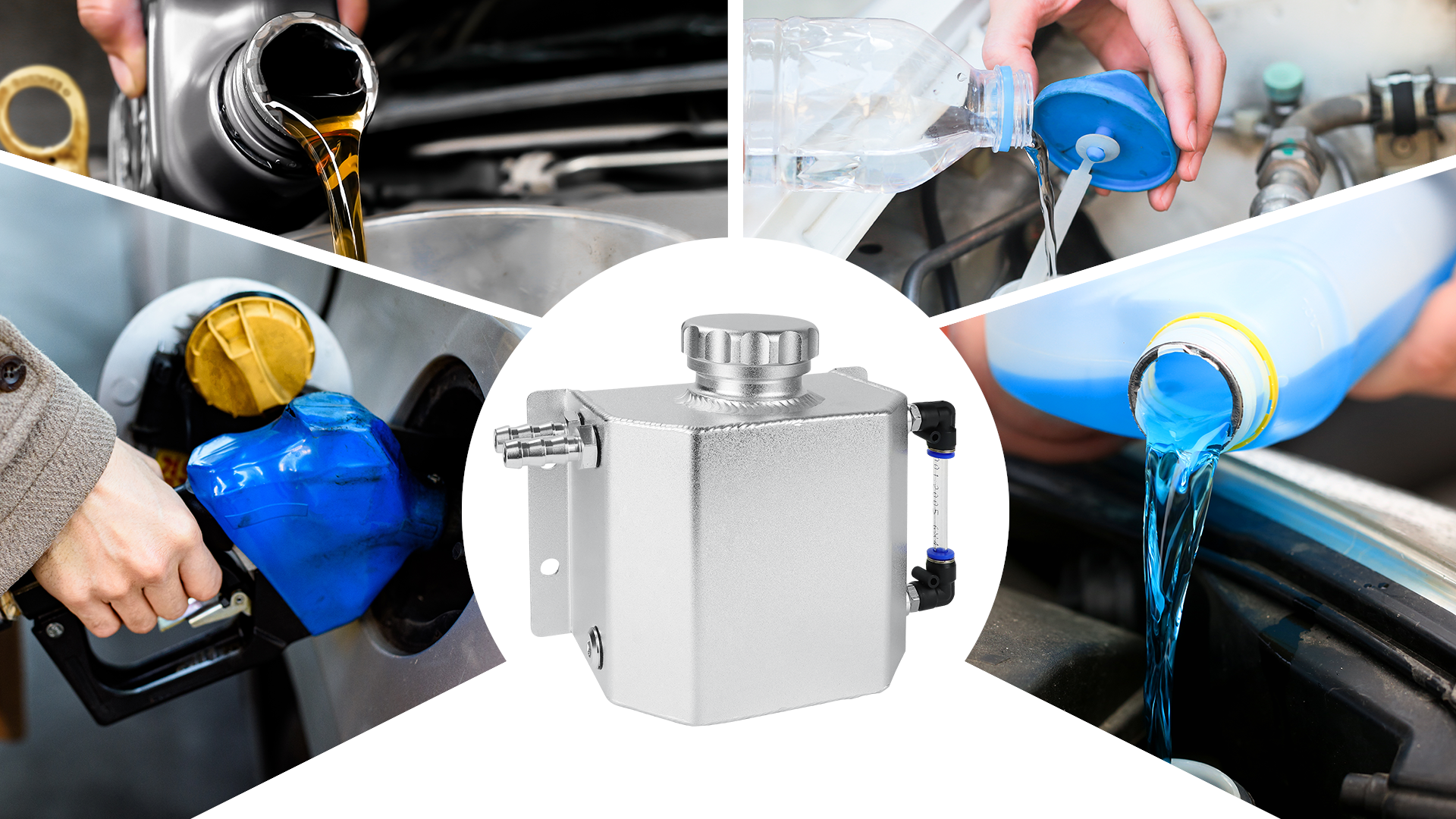 Amazon.co.jp: JetsetMoto 1L Aluminum Reservoir Tank Coolant