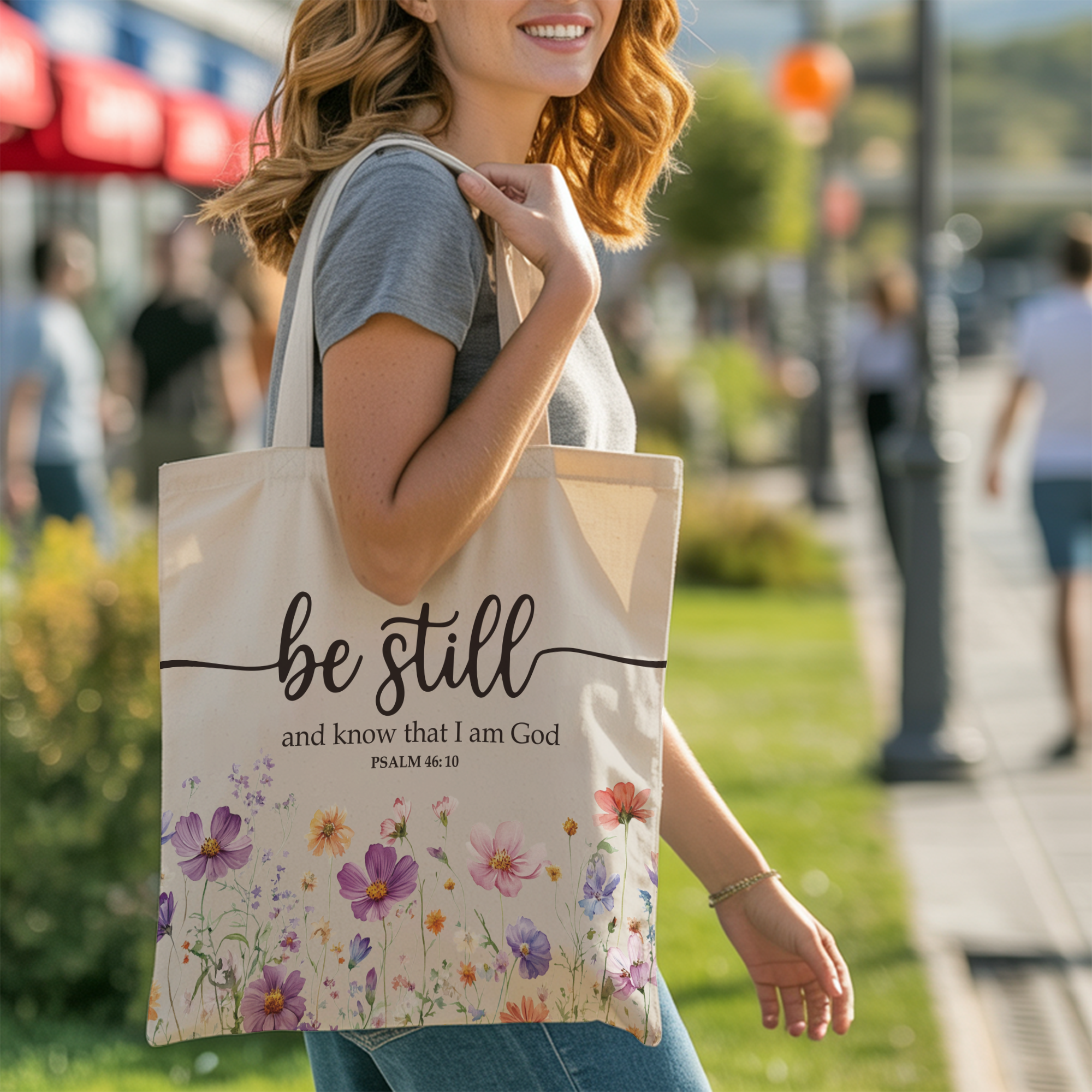 Bolso Tote de Lona para Mujer con Bolsillo Interior miniatura 7