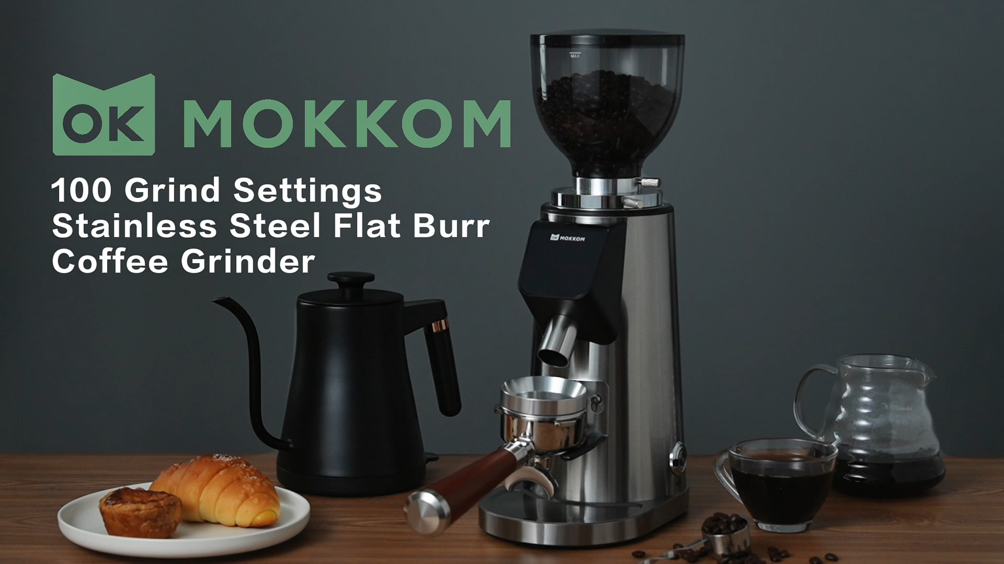 茶 moumom Amazon.com: MOKKOM Professional 64mm Plated Flat Burr Coffee