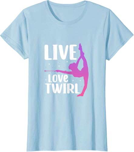 Miniatura 16 de Twirl Baton Twirling Twirler Majorettes T-Shirt Black,Navy Blue,Asphalt Grey,Baby Blue,Cranberry Red,Red,Kelly Green,Brown,Olive Green,Dark Heather