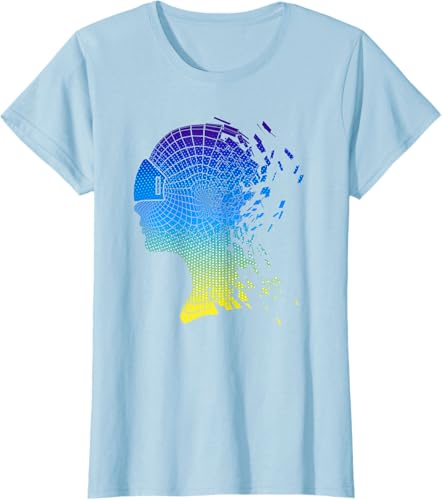 Miniatura 3 de Camiseta con diseño de auriculares de realidad virtual de VR Fans, Negro, S Negro,Azul Marino,Azul Pastel,Plateado,Limón