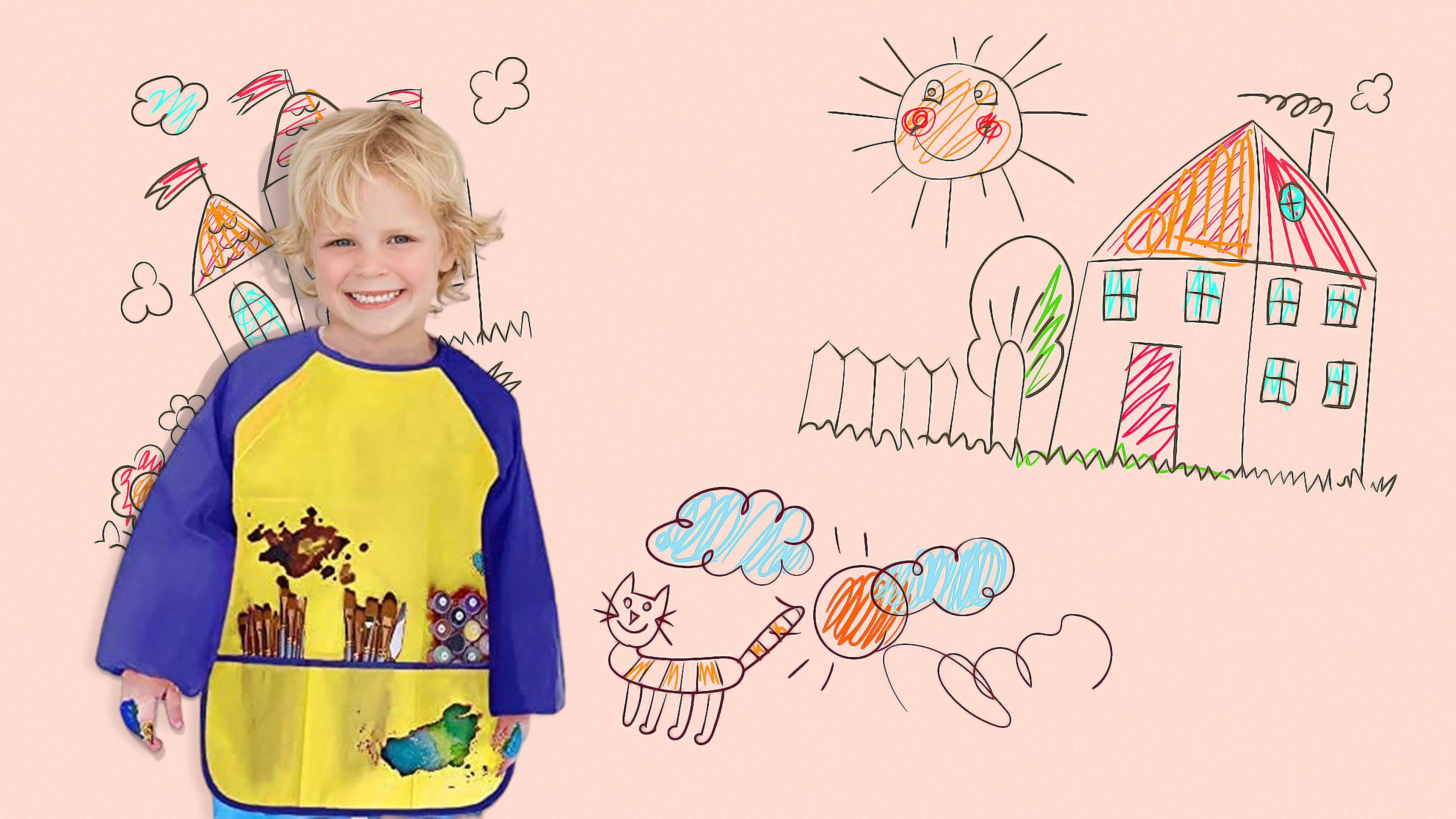 Amazon.com: Zkptops 6 Pack Kids Art Smocks Waterproof Kid Painting