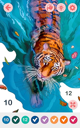 Coloração relaxante - pintar por número