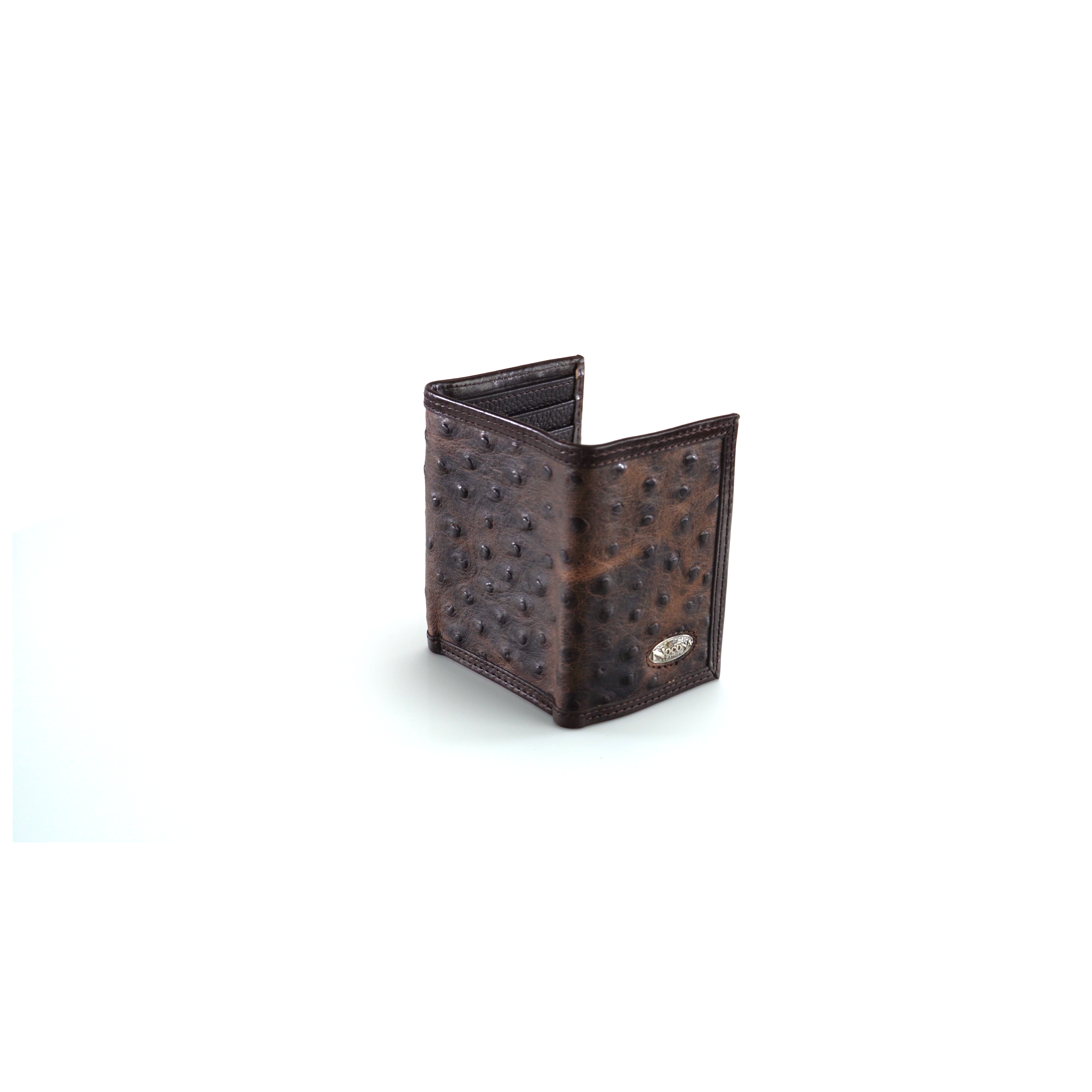 Nocona Men's Brown Ostrich Trifold, Brown, One Size at Amazon