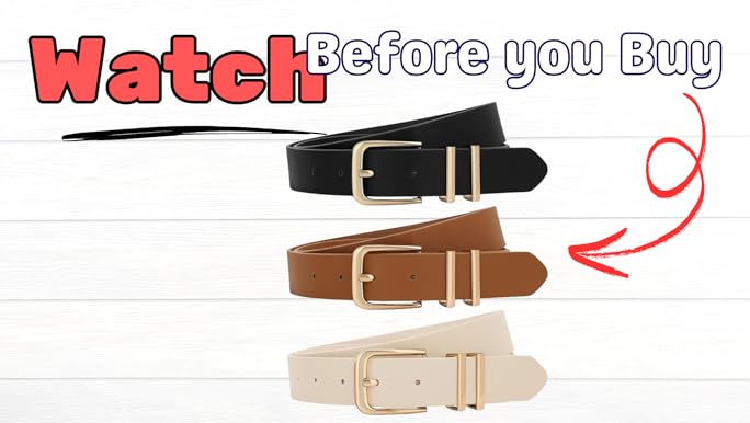 ZOE Roller belt / gold ×black XZQTIVE 3 Pack Women Belts For Jeans Dresses Pants Ladies