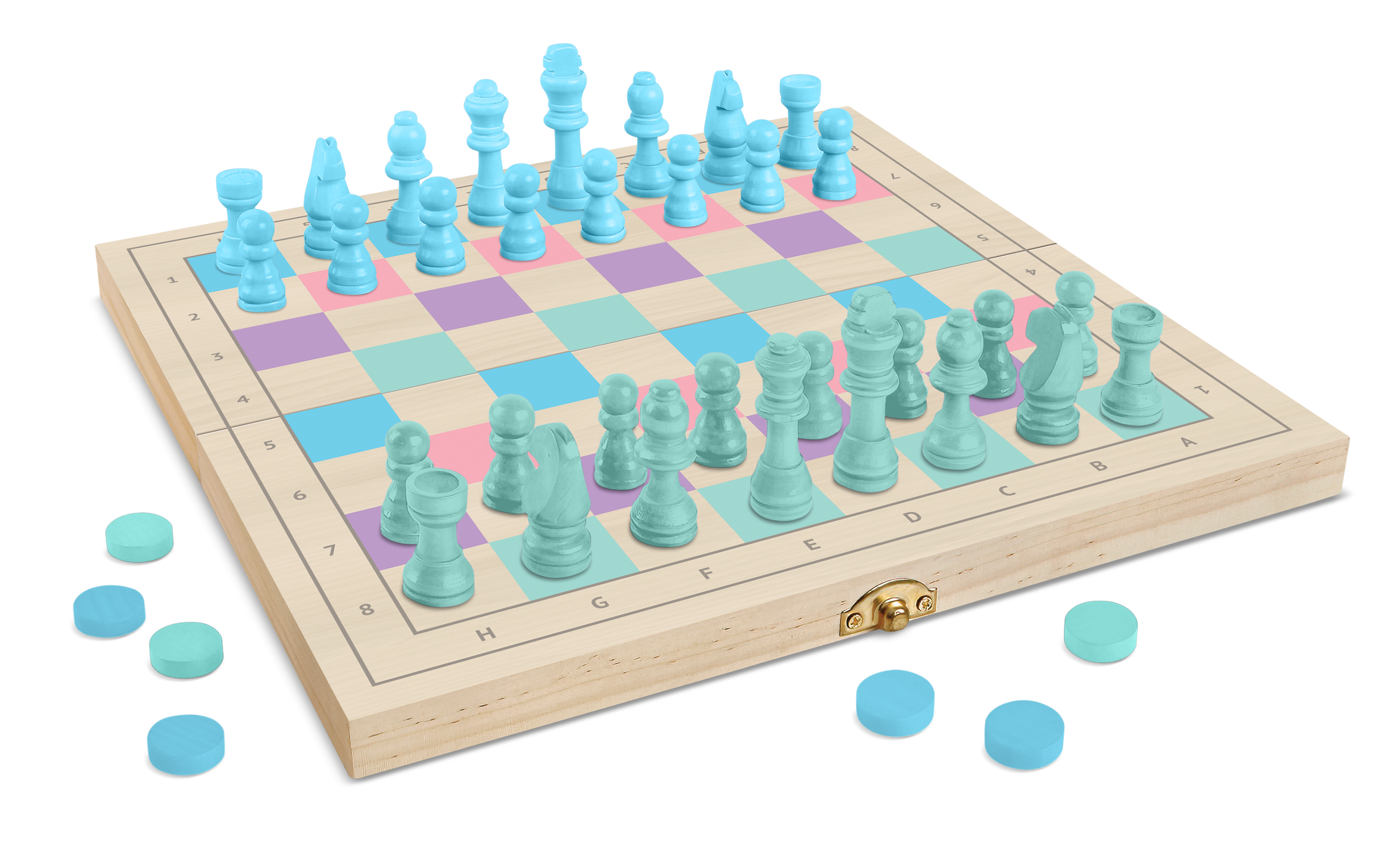 Amazon.com: 2 in 1 Wooden Chess and Checkers Set - Chess Set for