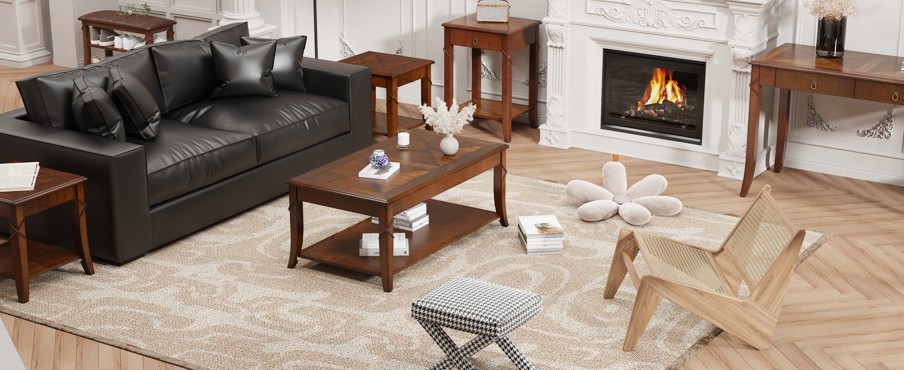 Amazon.com: Solid Wood Side End Table with Storage Shelf